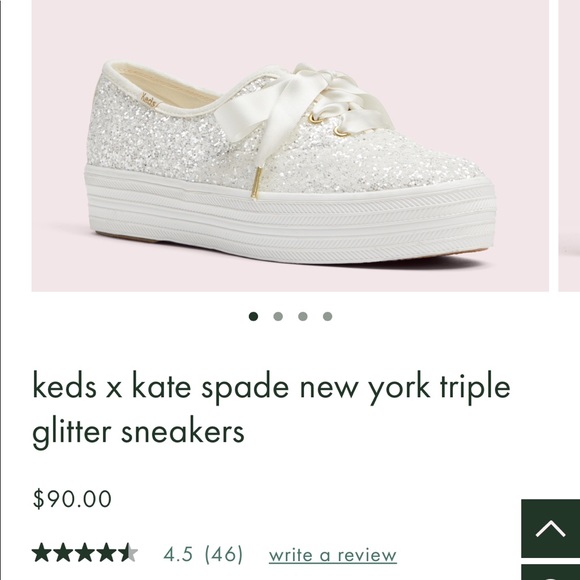 kate spade triple decker glitter keds
